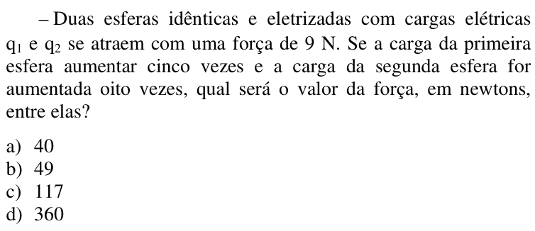 Questão 91 no caderno CFS da EEAR 2017