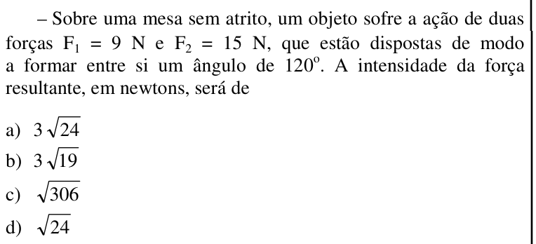 Questão 92 no caderno CFS da EEAR 2017