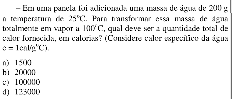 Questão 96 no caderno CFS da EEAR 2017