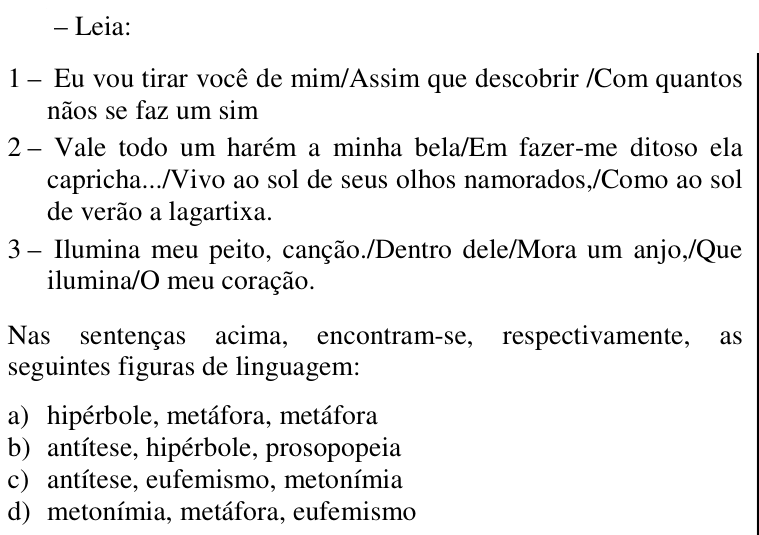 Questão 17 no caderno CFS 2 da EEAR 2018
