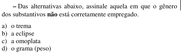 Questão 20 no caderno CFS 2 da EEAR 2018