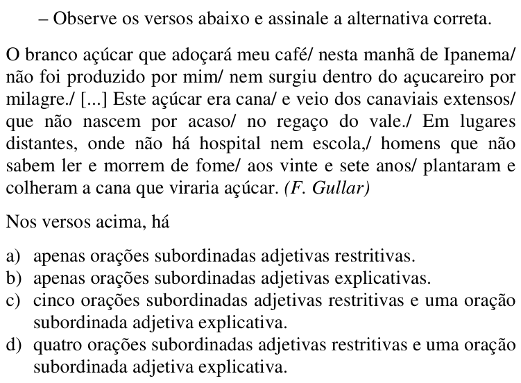 Questão 22 no caderno CFS 2 da EEAR 2018