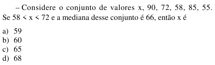 Questão 57 no caderno CFS 2 da EEAR 2018