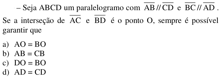 Questão 64 no caderno CFS 2 da EEAR 2018