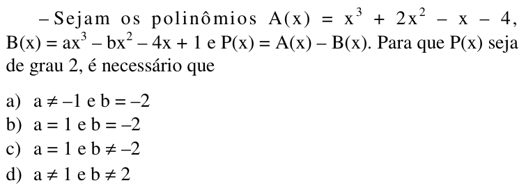 Questão 68 no caderno CFS 2 da EEAR 2018