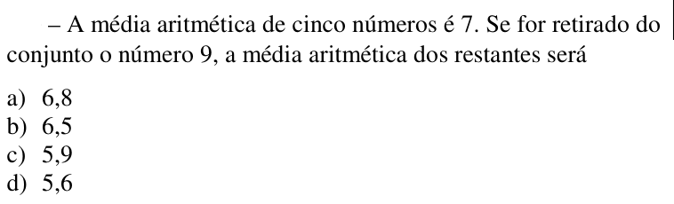 Questão 72 no caderno CFS 2 da EEAR 2018