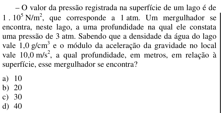 Questão 76 no caderno CFS 2 da EEAR 2018