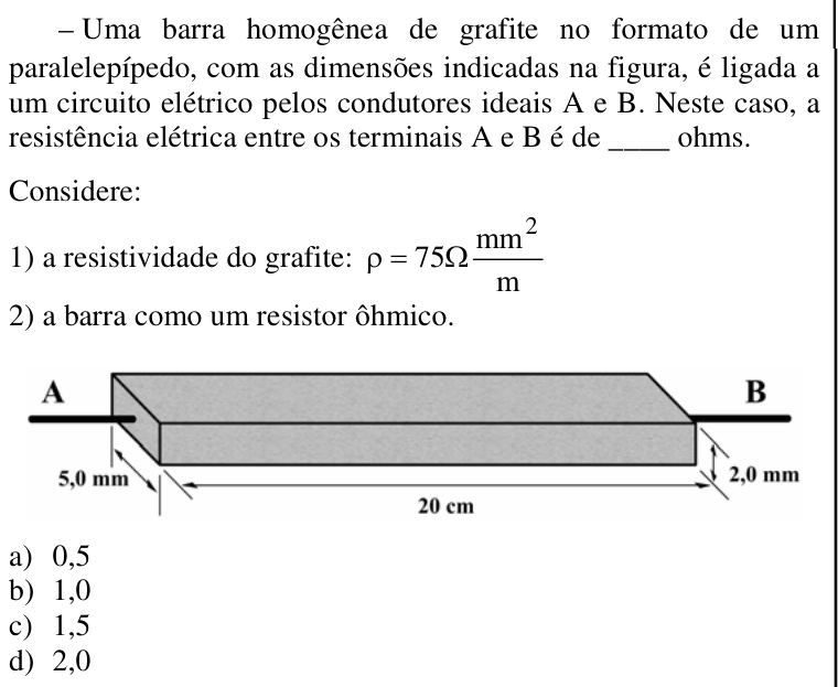Questão 77 no caderno CFS 2 da EEAR 2018