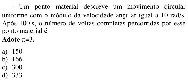 Questão 81 no caderno CFS 2 da EEAR 2018