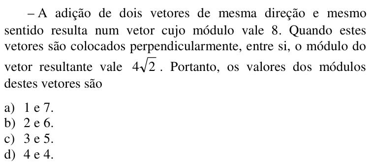 Questão 84 no caderno CFS 2 da EEAR 2018