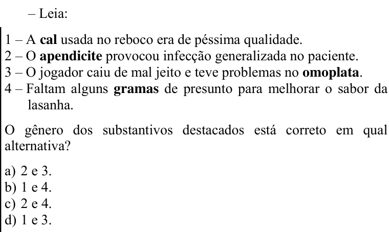 Questão 7 no caderno CFS 1 da EEAR 2020