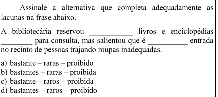 Questão 13 no caderno CFS 1 da EEAR 2020