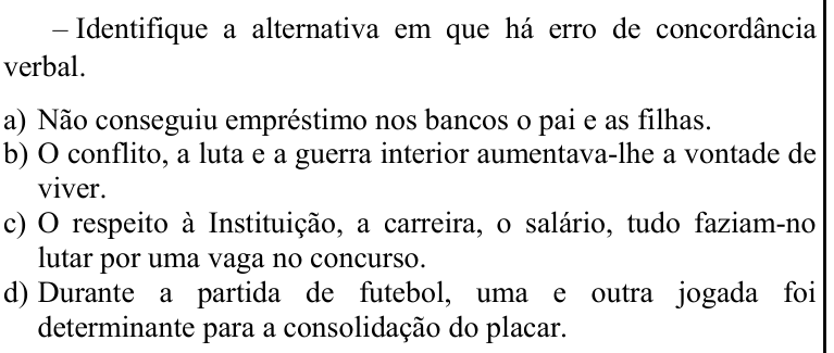 Questão 14 no caderno CFS 1 da EEAR 2020