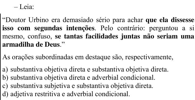 Questão 17 no caderno CFS 1 da EEAR 2020