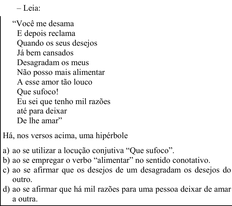 Questão 19 no caderno CFS 1 da EEAR 2020