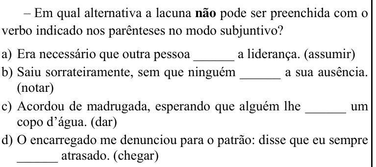 Questão 24 no caderno CFS 1 da EEAR 2020