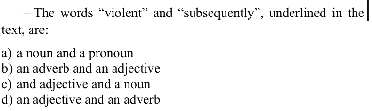 Questão 45 no caderno CFS 1 da EEAR 2020