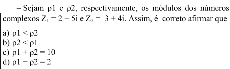 Questão 52 no caderno CFS 1 da EEAR 2020