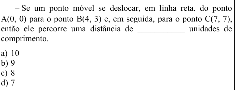Questão 58 no caderno CFS 1 da EEAR 2020