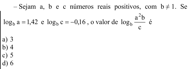 Questão 59 no caderno CFS 1 da EEAR 2020