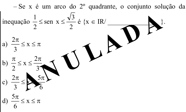 Questão 63 no caderno CFS 1 da EEAR 2020