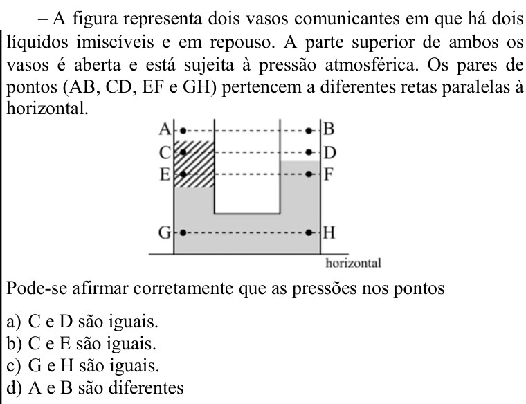 Questão 73 no caderno CFS 1 da EEAR 2020