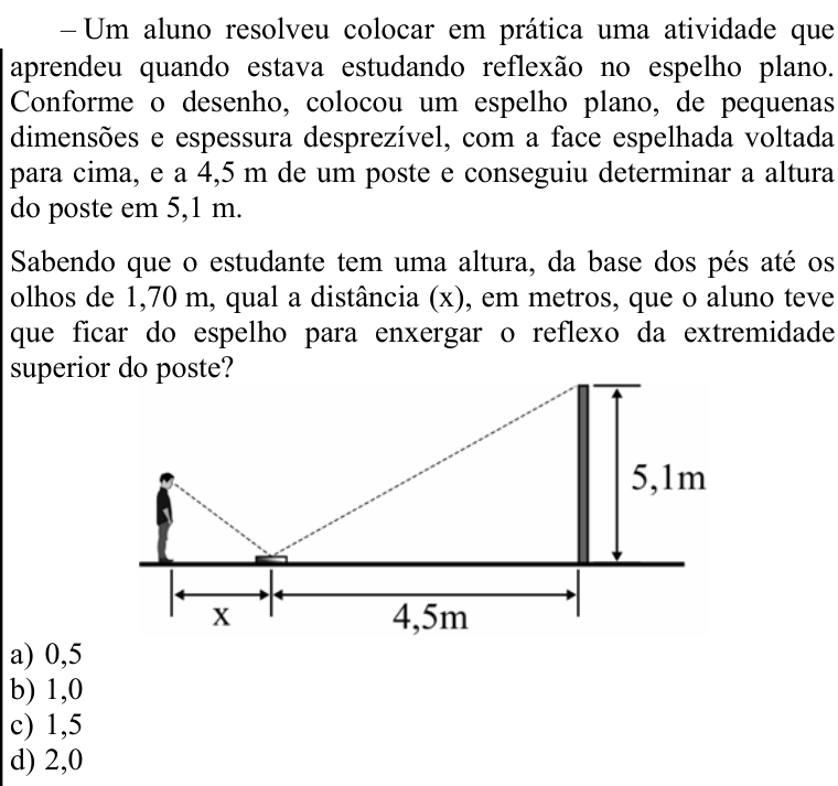 Questão 81 no caderno CFS 1 da EEAR 2020