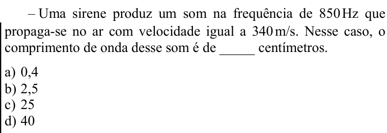 Questão 89 no caderno CFS 1 da EEAR 2020