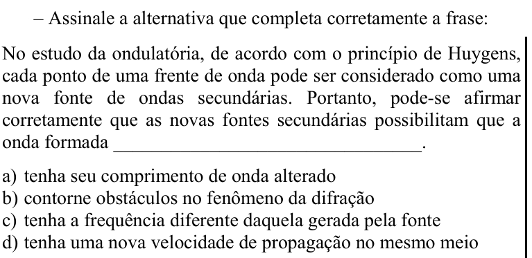 Questão 92 no caderno CFS 1 da EEAR 2020