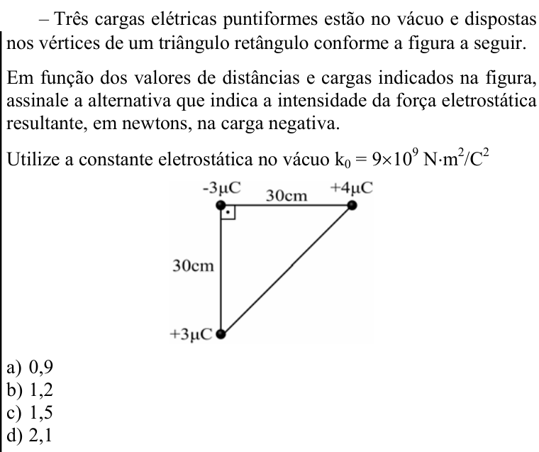 Questão 93 no caderno CFS 1 da EEAR 2020