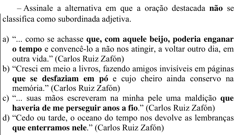 Questão 6 no caderno CFS 1 da EEAR 2021