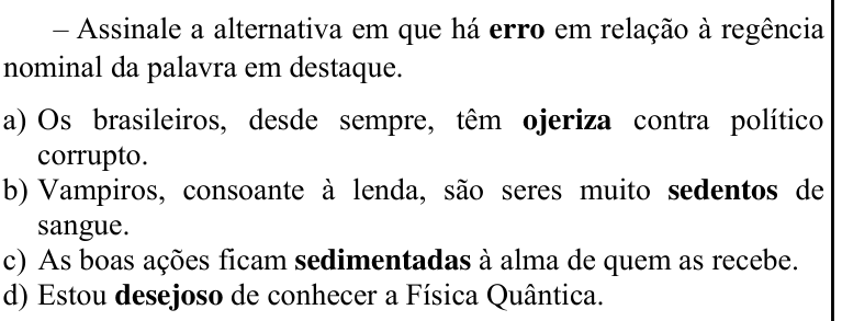 Questão 10 no caderno CFS 1 da EEAR 2021