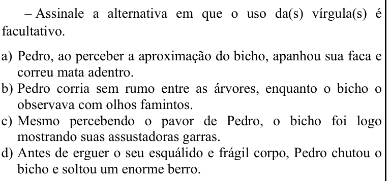 Questão 12 no caderno CFS 1 da EEAR 2021
