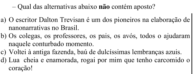 Questão 19 no caderno CFS 1 da EEAR 2021