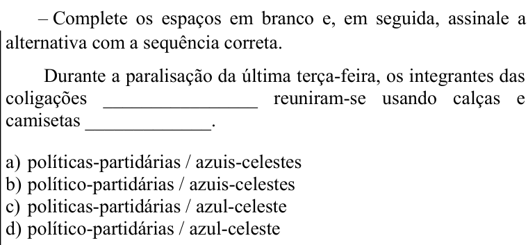 Questão 23 no caderno CFS 1 da EEAR 2021