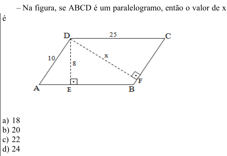 Questão 56 no caderno CFS 1 da EEAR 2021