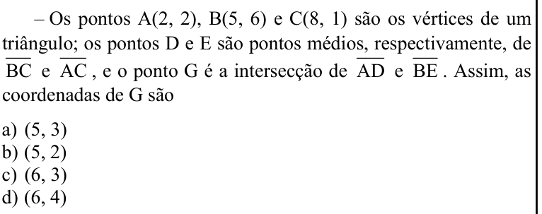 Questão 61 no caderno CFS 1 da EEAR 2021