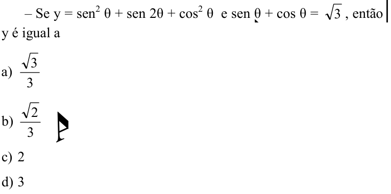 Questão 68 no caderno CFS 1 da EEAR 2021