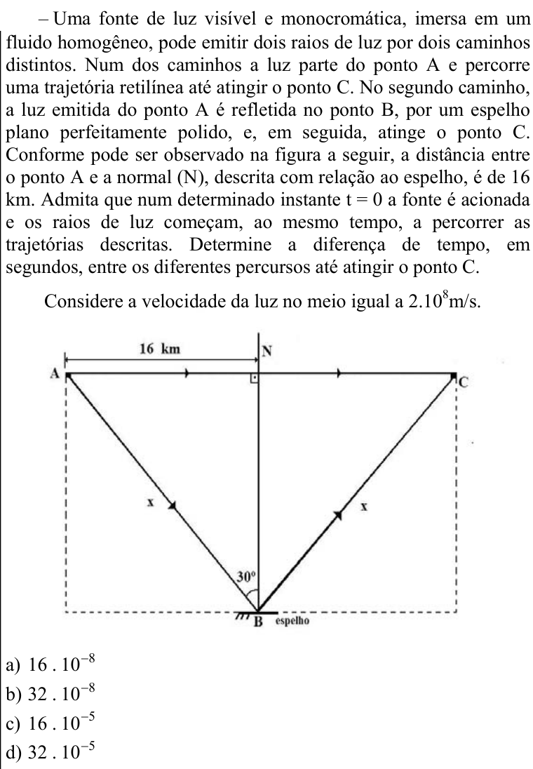 Questão 82 no caderno CFS 1 da EEAR 2021