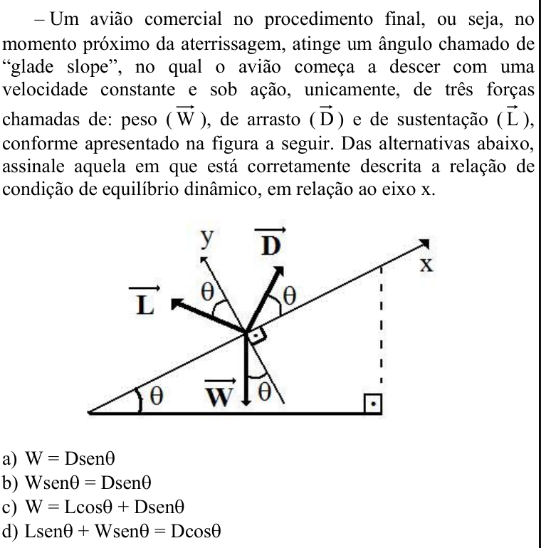 Questão 88 no caderno CFS 1 da EEAR 2021