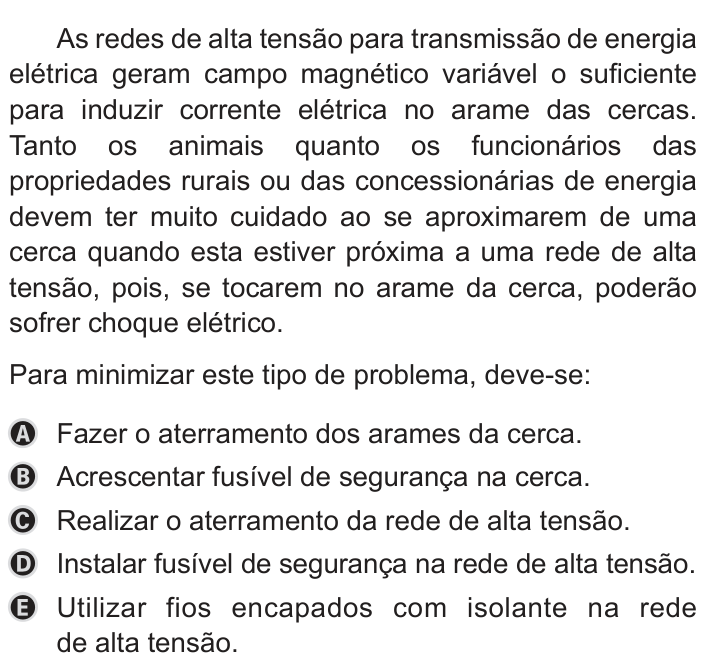 Questão 92 no caderno Azul do ENEM 2019