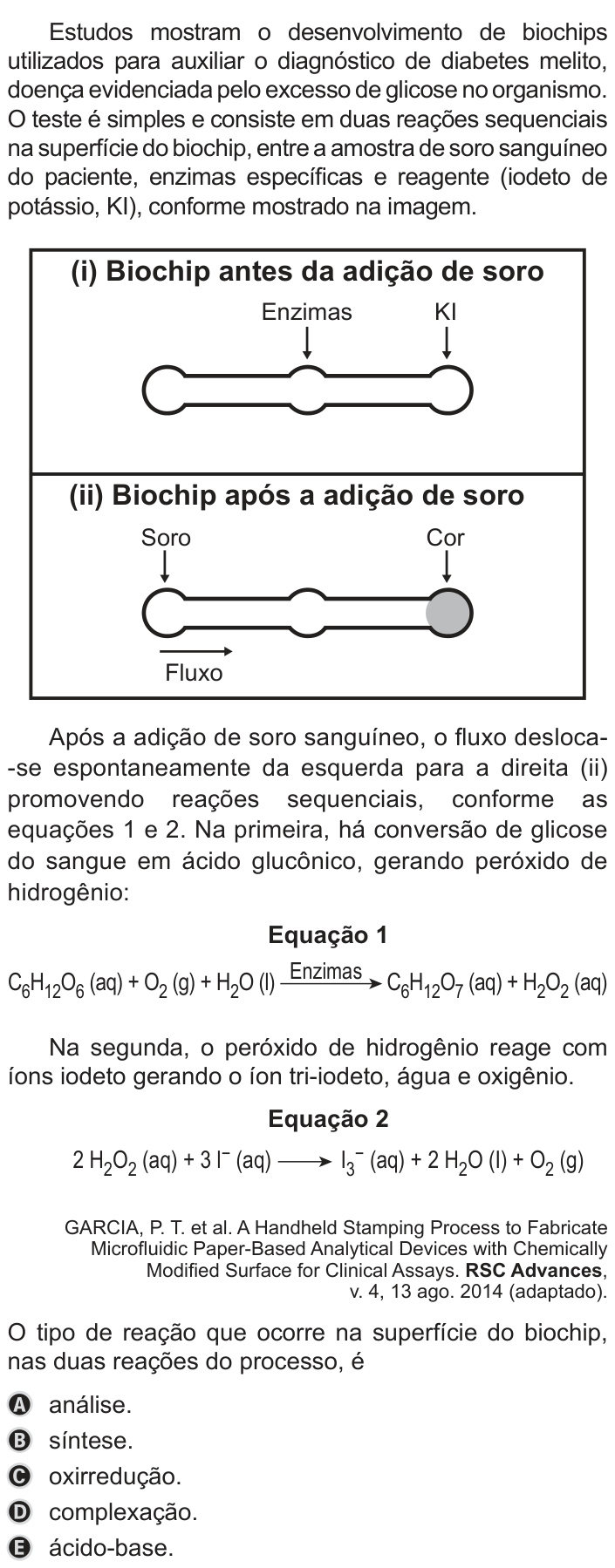 Questão 103 no caderno Azul do ENEM 2019