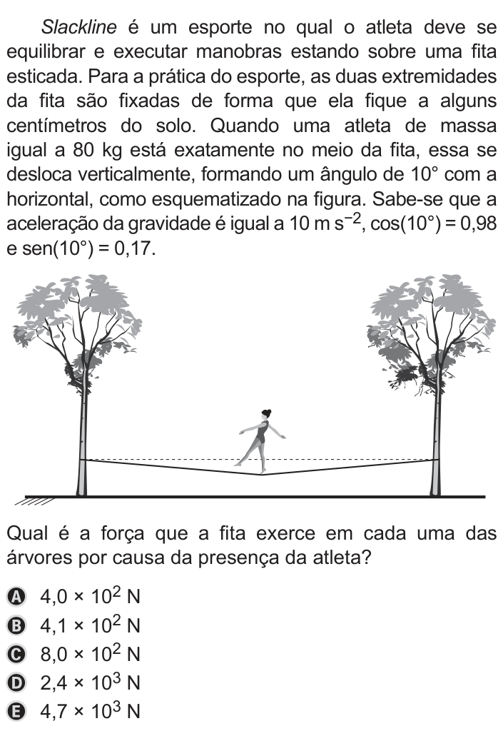 Questão 106 no caderno Azul do ENEM 2019