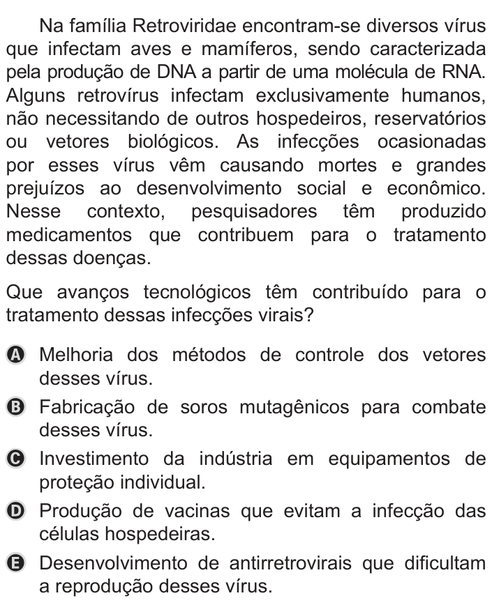 Questão 114 no caderno Azul do ENEM 2019
