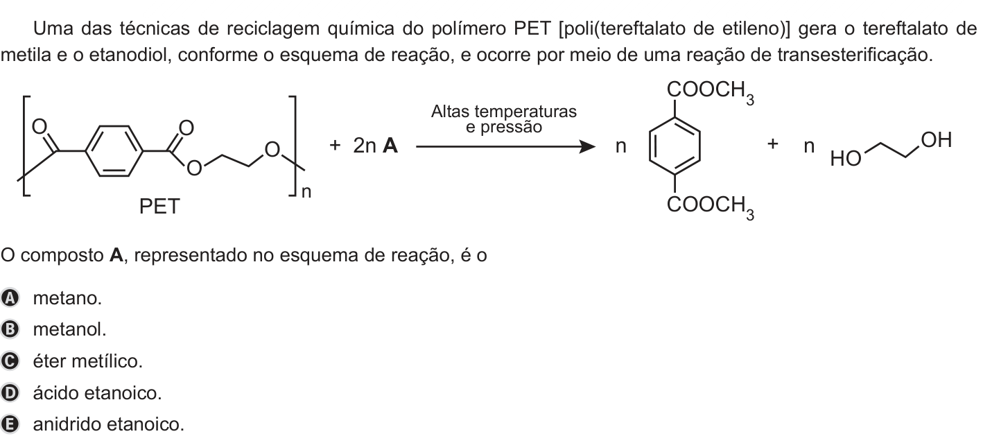 Questão 124 no caderno Azul do ENEM 2019