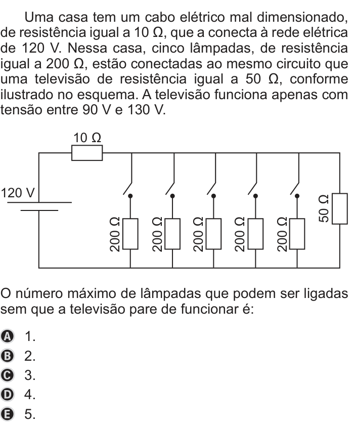 Questão 126 no caderno Azul do ENEM 2019