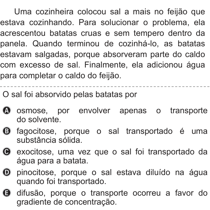 Questão 130 no caderno Azul do ENEM 2019