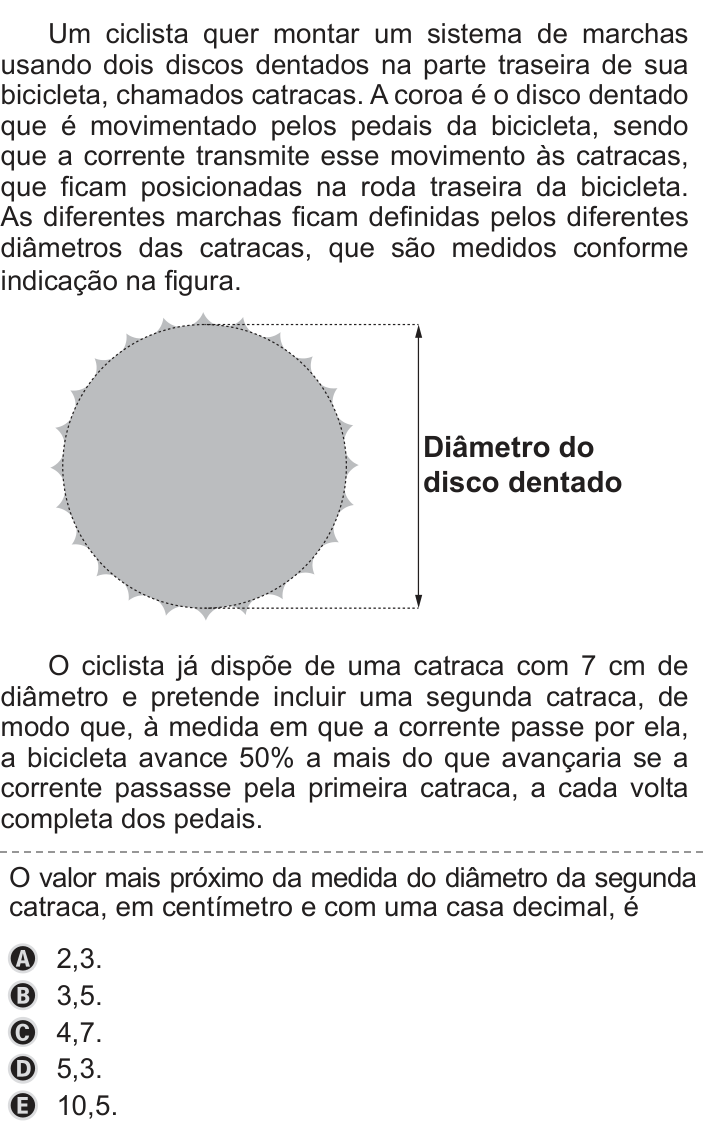 Questão 145 no caderno Azul do ENEM 2019