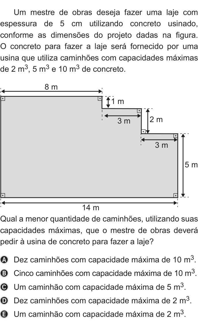 Questão 164 no caderno Azul do ENEM 2019