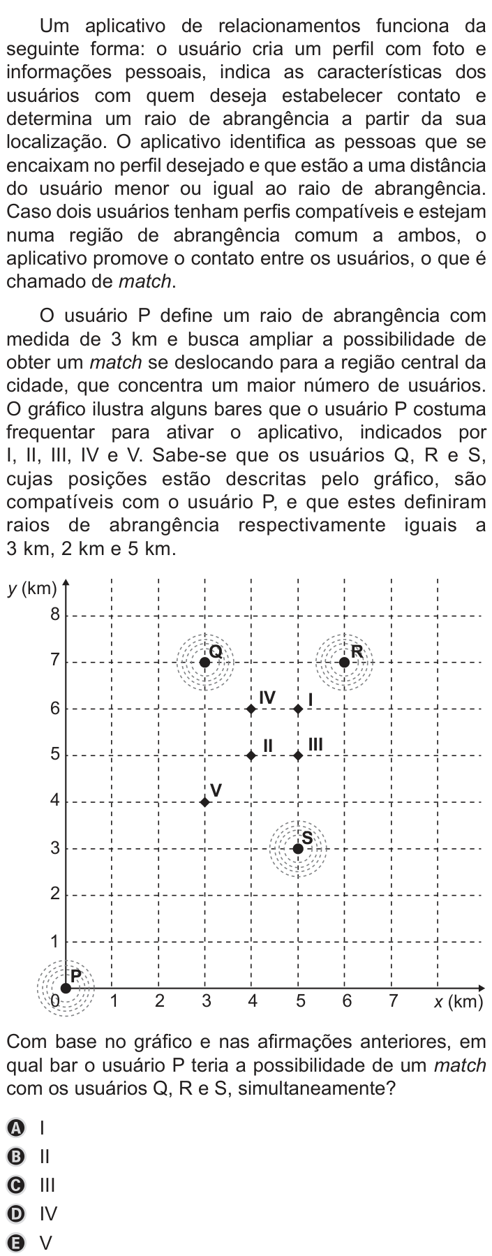 Questão 169 no caderno Azul do ENEM 2019